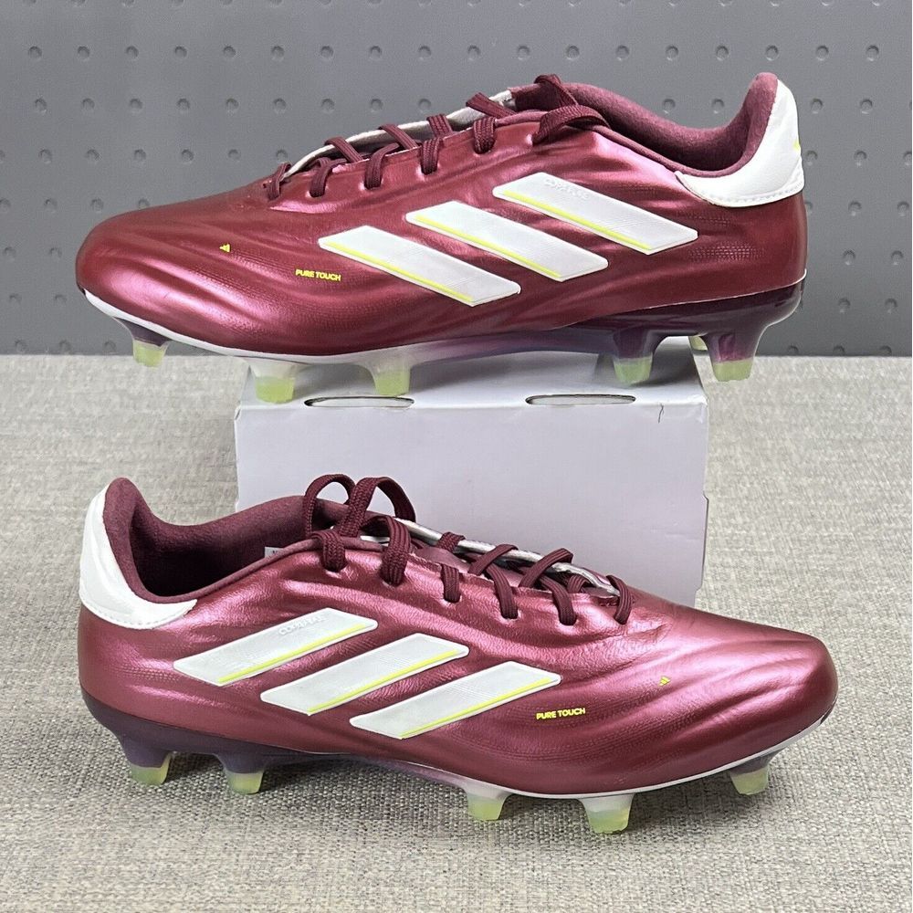 Adidas Copa Pure 2 Plus FG Firm Ground Soccer Cleats Red IE7485 Mens Size 12.5